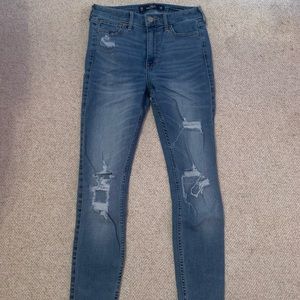 ripped washed jeans #hollister